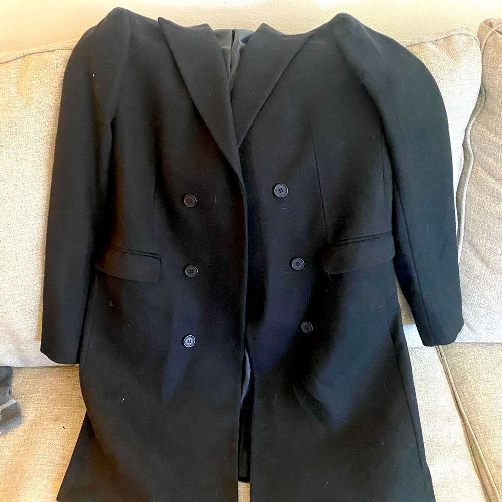 Men’s overcoat, black, size medium